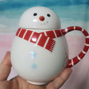 스타벅스 화이트 스노우맨 머그