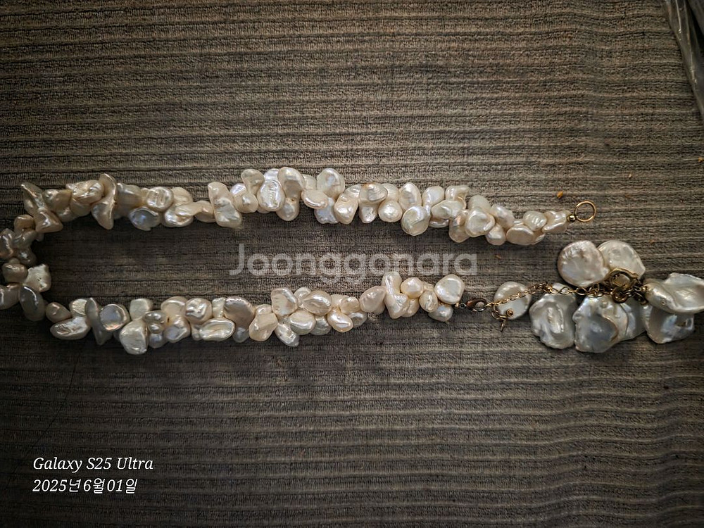 쌍둥이케이시+꽃잎케이시 진주목걸이--1