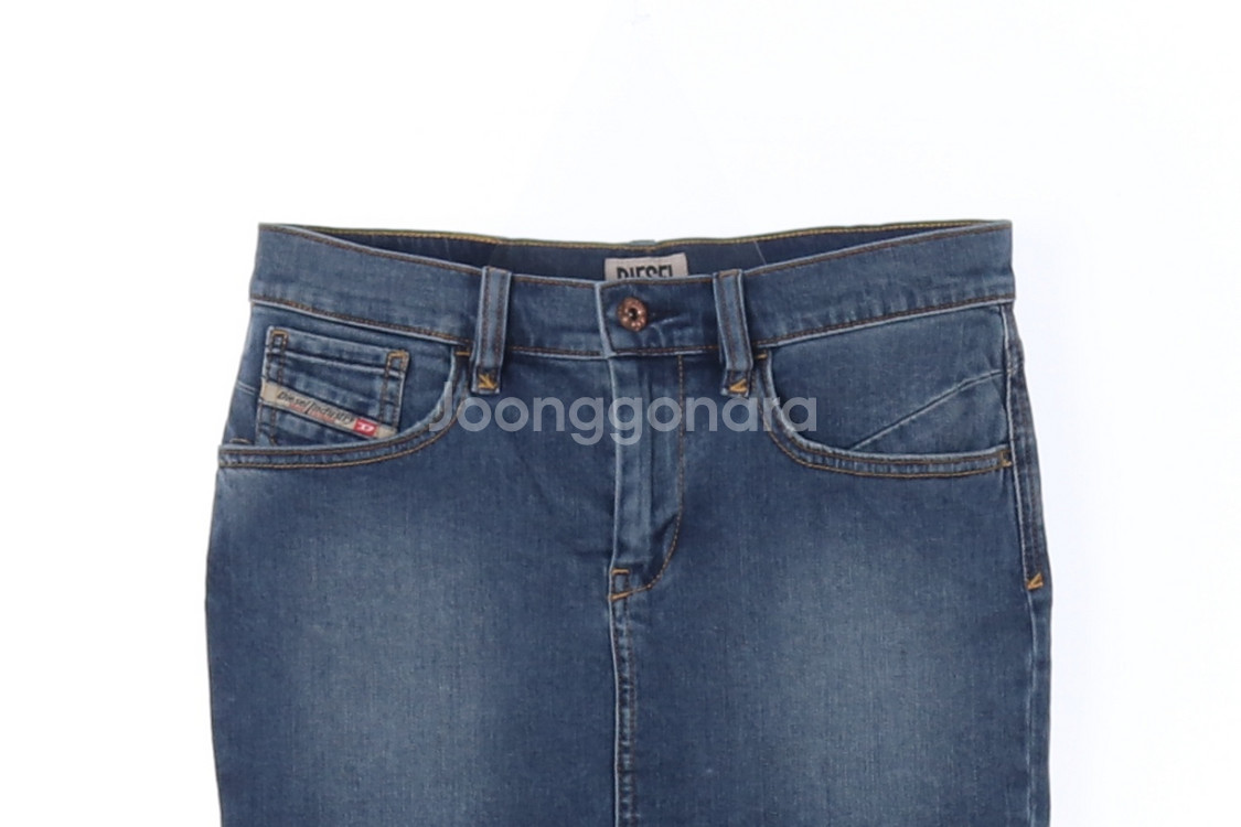 [S]디젤 로고 미니 청치마 데님스커트--1