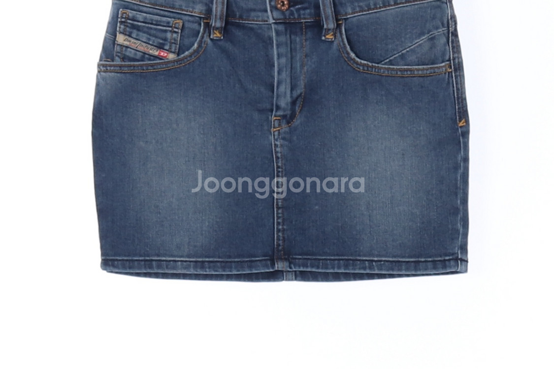 [S]디젤 로고 미니 청치마 데님스커트--2