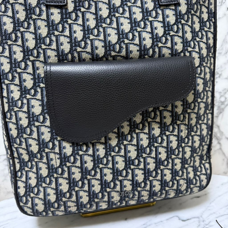 디올 오블리크 자카드 새들 토트백 크로스백--2