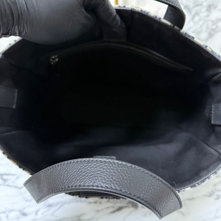 디올 오블리크 자카드 새들 토트백 크로스백--6