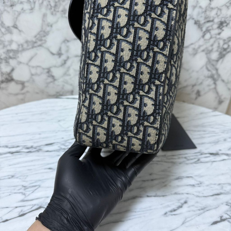 디올 오블리크 자카드 새들 토트백 크로스백--4