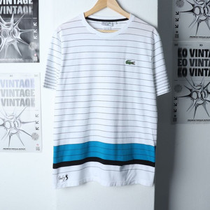 (L-XL) 라코스테 반팔 티셔츠 스트라이프 올드스쿨