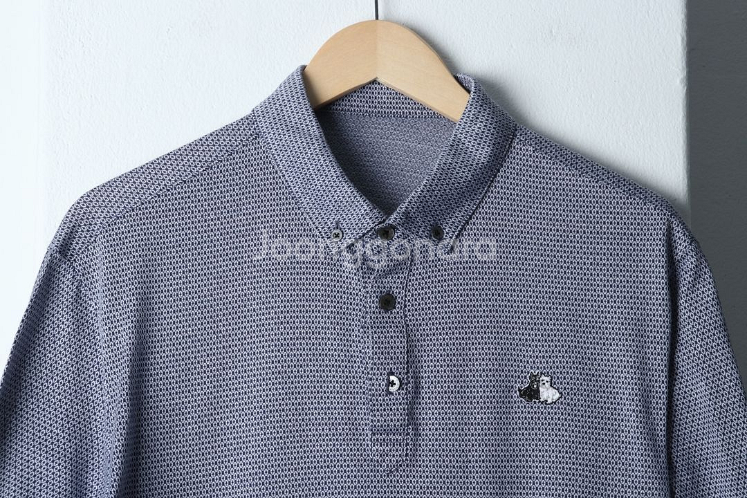 (3XL) 블랙앤화이트 반팔 카라 티셔츠 빅사이즈--4