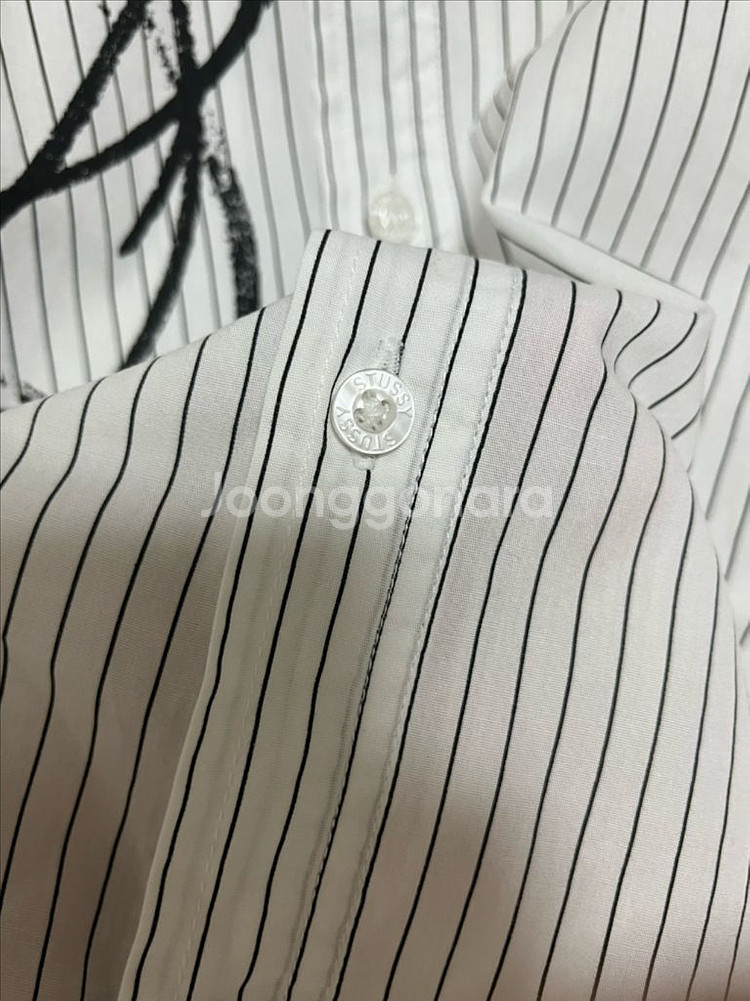 Stussy 스투시 그래픽 스트라이프 워크셔츠화이트 L--4