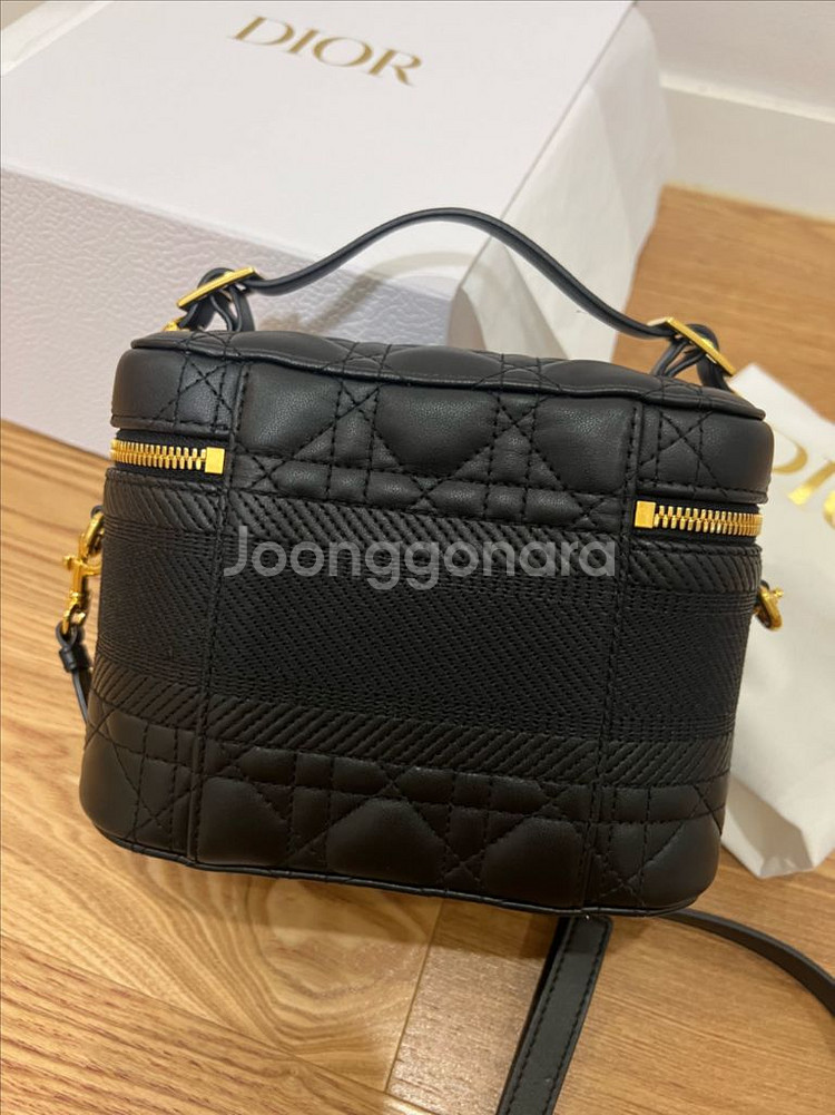 Dior 디올 까나쥬 양가죽 스몰 베니티 핸드백--2