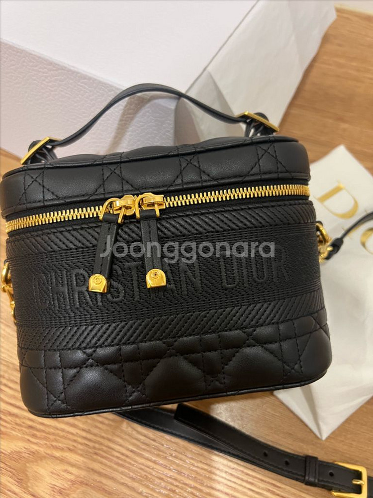 Dior 디올 까나쥬 양가죽 스몰 베니티 핸드백--1