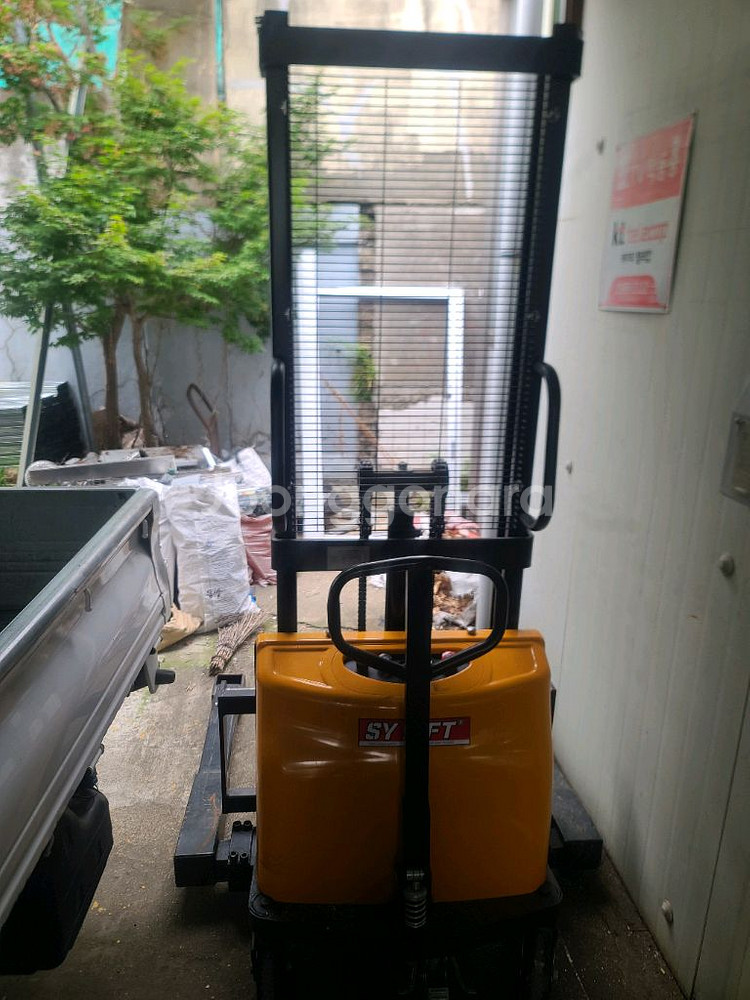 SY 반자동 포크리프트 전동 스테커 유압 핸드 리프트--4