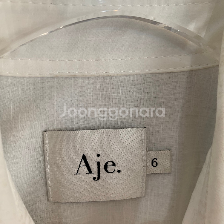 6 AJE 퍼프 소매 레이스 셔링 셔츠 블라우스--1