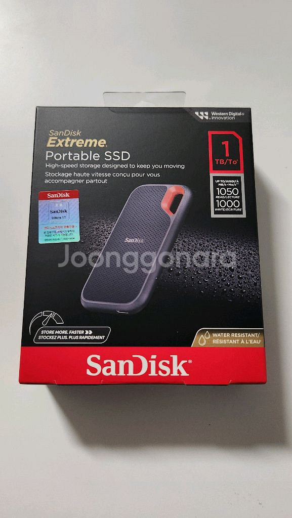 샌디스크 외장 SSD 1TB 익스트림 포터블 팝니다 (--0