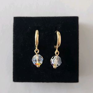14K 큐빅 딸랑귀걸이