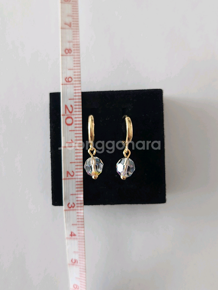 14K 큐빅 딸랑귀걸이--3