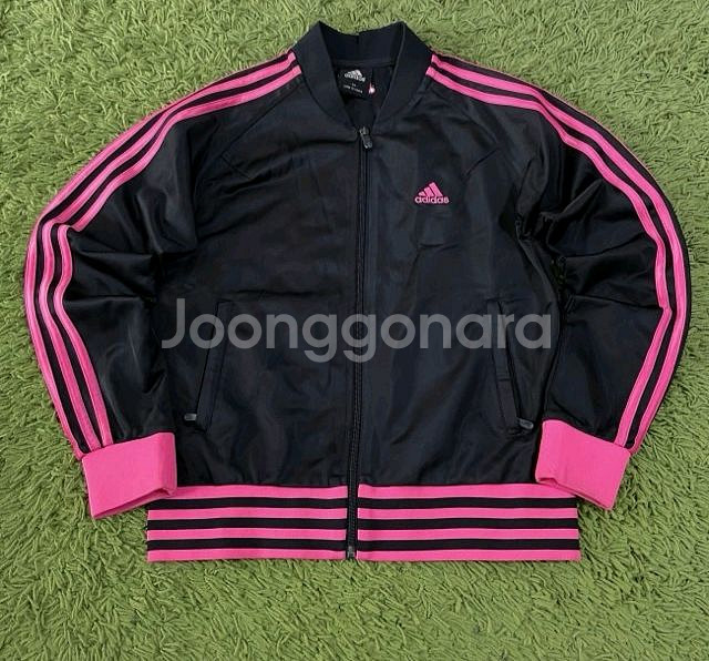 아디다스 검핑 블랙핑크 검정 여자 트랙탑 져지집업 90--0