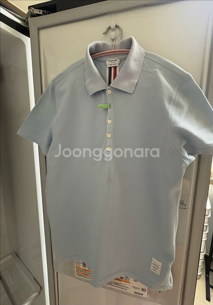 톰브라운 스카이블루 삼선 pk 티 15만원 택 x--0