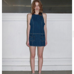 오버듀플레어 HALTER DENIM MINI OPS