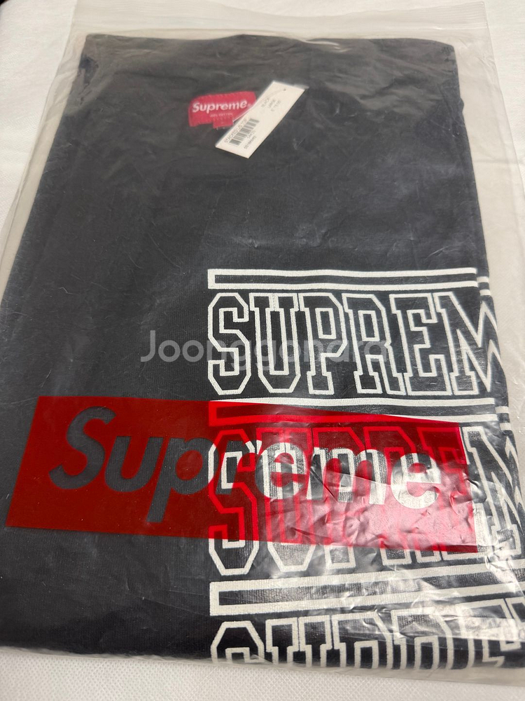 슈프림 스택드 롱슬리브 블랙 L--1