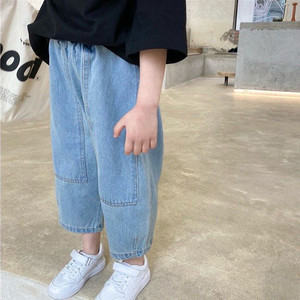유아 아동 배기 데님 팬츠 연청바지 (130~140)