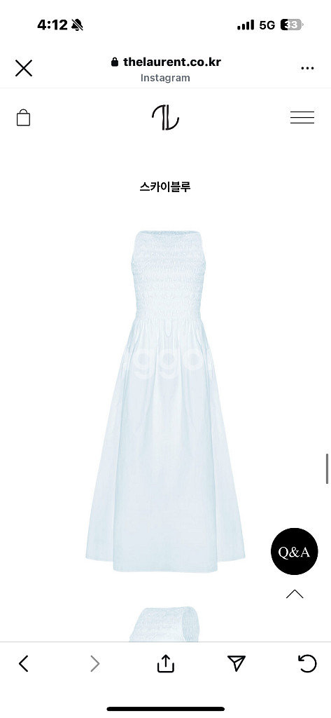 더로랑 스모크 맥시 드레스 (길이수선 / 새상품 )--0