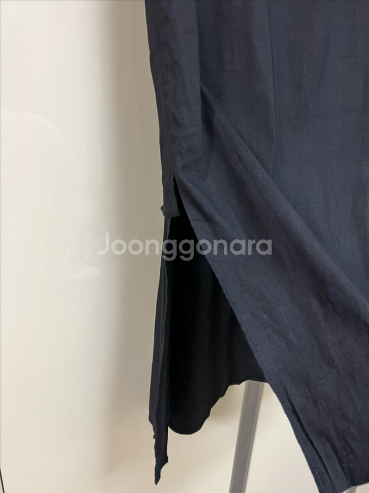 한섬 타임 TIME 린넨 언발 스커트 펜슬 롱치마--4