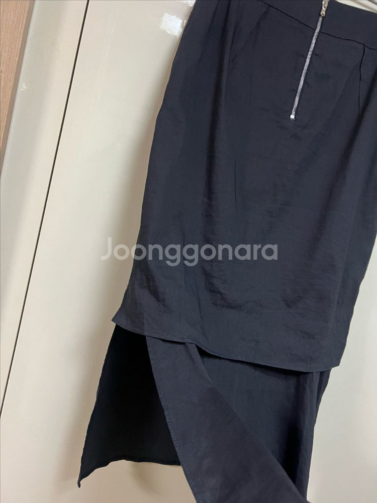 한섬 타임 TIME 린넨 언발 스커트 펜슬 롱치마--7