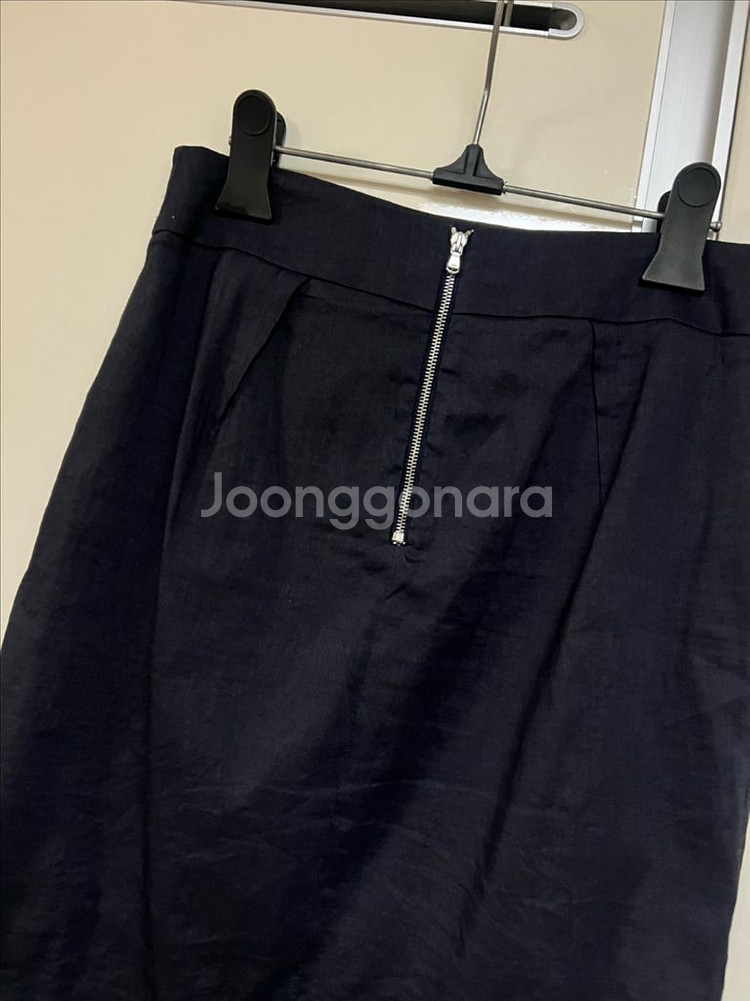 한섬 타임 TIME 린넨 언발 스커트 펜슬 롱치마--6