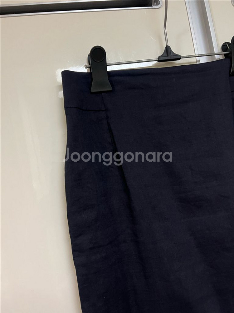 한섬 타임 TIME 린넨 언발 스커트 펜슬 롱치마--5