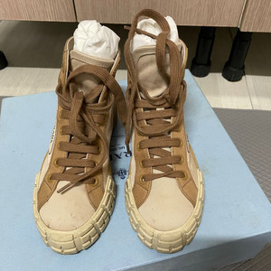 프라다 게버딘 스니커즈 하이 215 사이즈