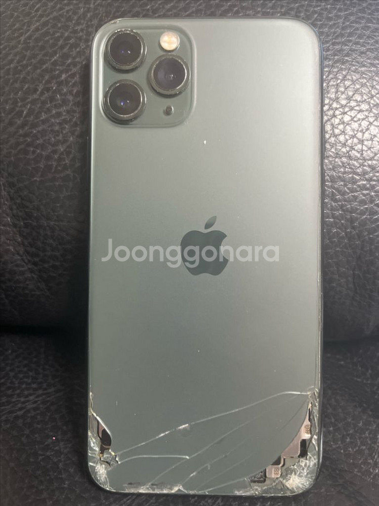 아이폰 11 Pro 미드나이트 그린 (액정파손폰)--5