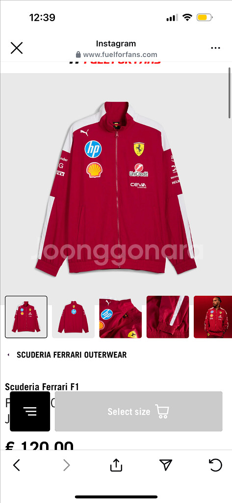 페라리 f1팀 자켓 바람막이 L--0