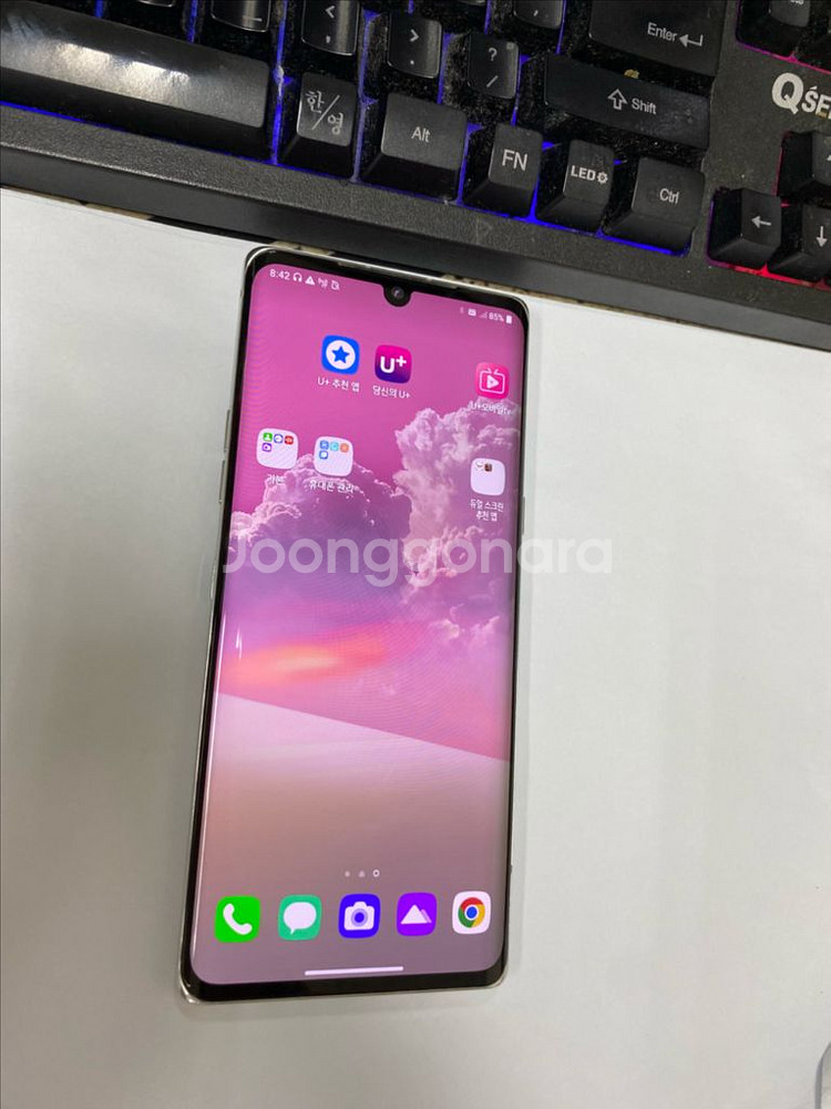 LG벨벳 화이트 A급 128G 무잔상--1