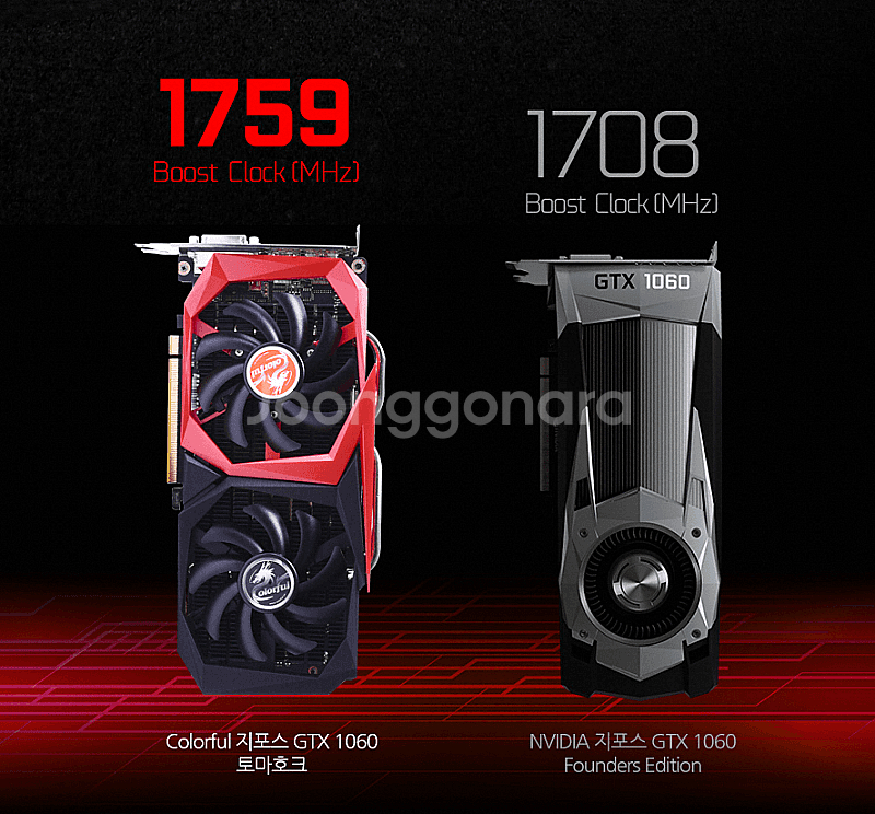 컬러풀 GTX1060 6GB OC 토마호크 그래픽카드--2