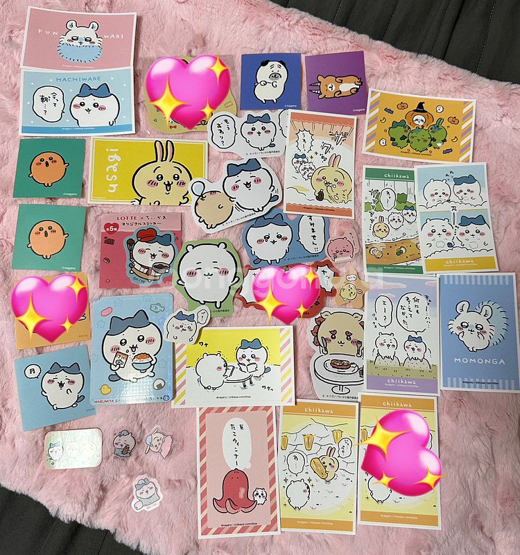 치이카와 하치와레 우사기 스티커 롯데 먼작귀 농담곰--0