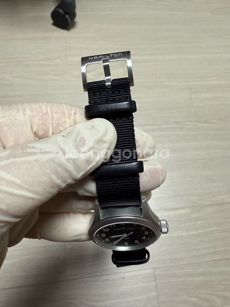 해밀턴 카키필드 쿼츠 38 검판(거의 새거)--3