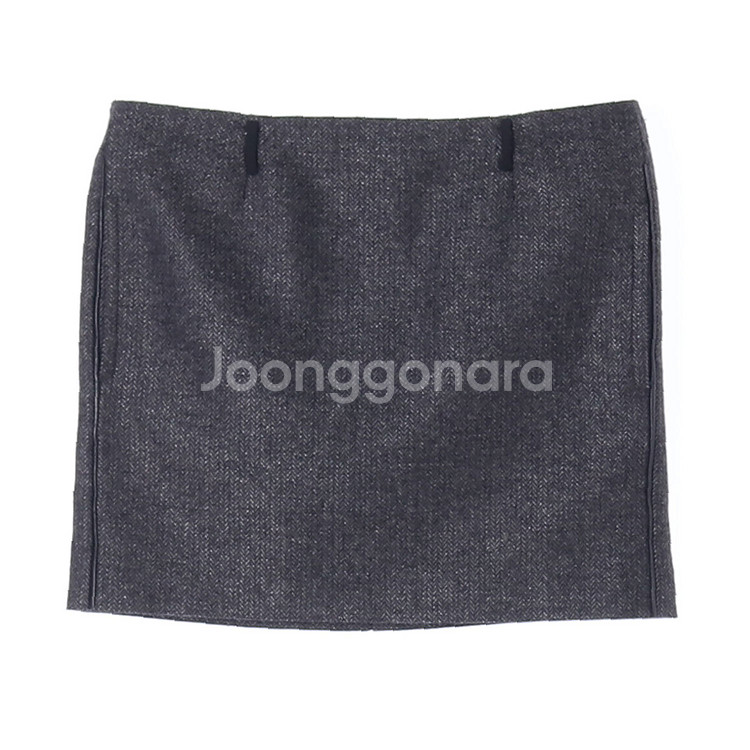 [S]쟈딕앤볼테르 그레이 헤링본 미니 스커트 치마--0