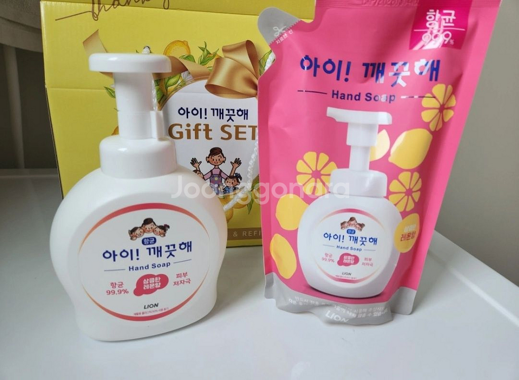 아이깨끗해 기프트세트 레몬향 본품2+리필3 대용량--1