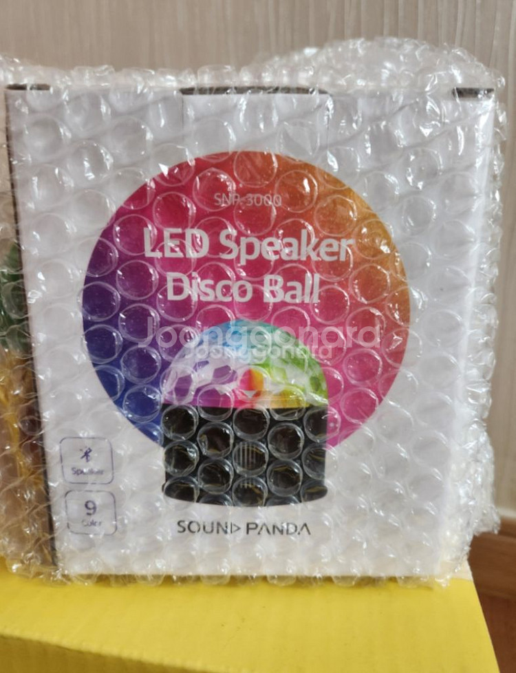 미러볼 LED 블루투스 스피커 미개봉 (사운드판다)--1