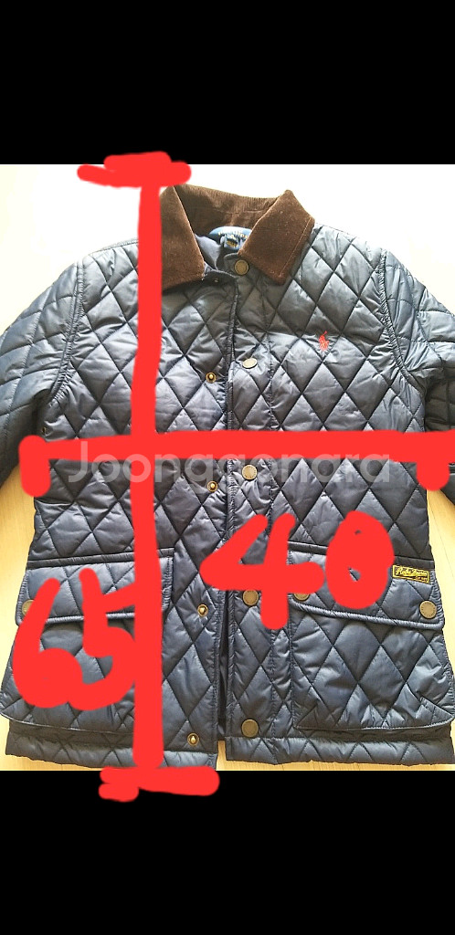 폴로 랄프로렌 퀄팅 패딩 점퍼 m 사이즈(10~12)--3