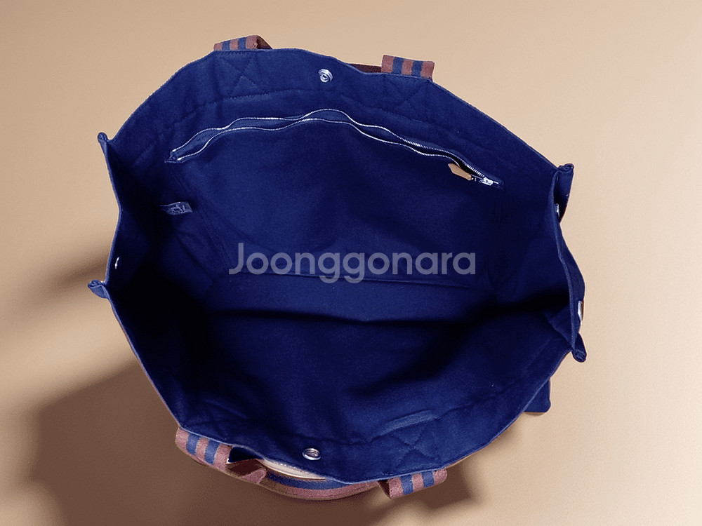 거의 새상품 에르메스 후루토 토트백 GM 네이비--4