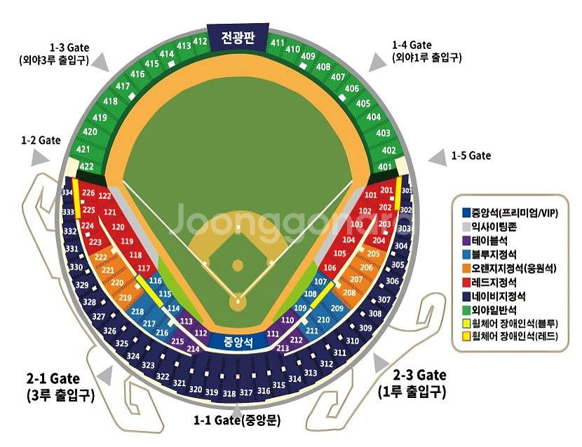 6/15 두산 키움 1루 레드석 통로--0