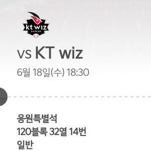 6/18(수) KIA(기아) vs KT 챔필 응원석