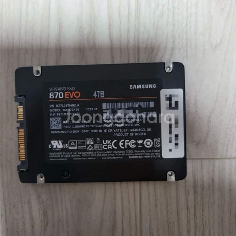 삼성 870 sata evo ssd 4TB 정품--1