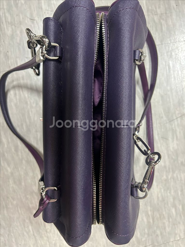 코치 퍼플 사첼백--4