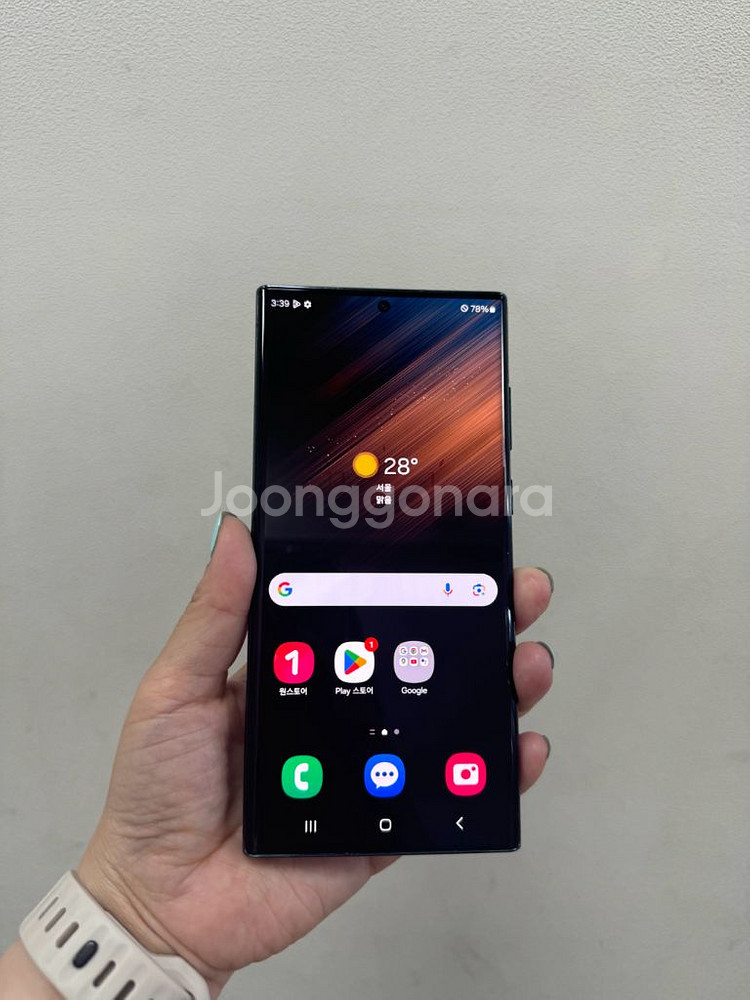 (부산중고폰)갤럭시s22울트라 그린 256g 판매해요--0