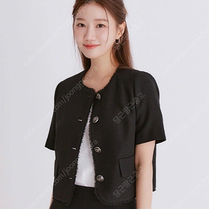로엠 트위드 반팔 자켓