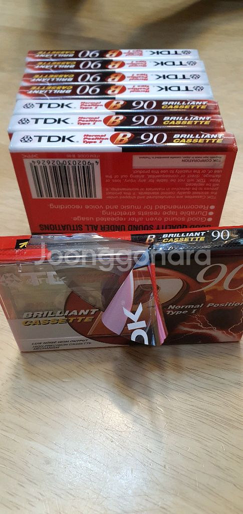 tdk b90 정품 카세트공테이프 미사용8개--2