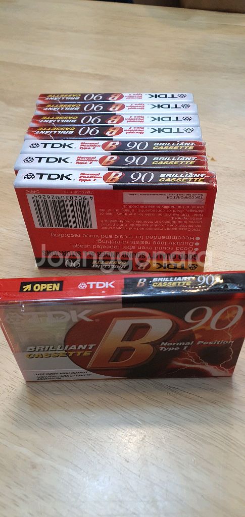 tdk b90 정품 카세트공테이프 미사용8개--1