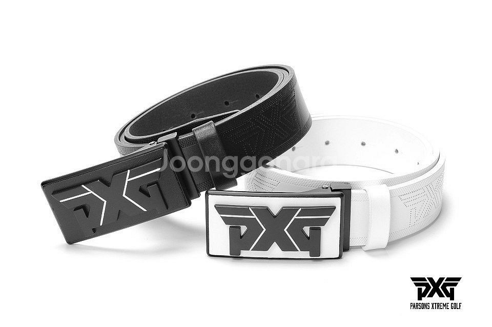 PXG 골프 남성 엠보 로고 라인포인트 골프 벨트--0