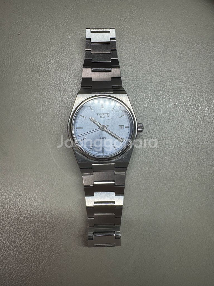 티쏘 prx 아이스블루 35mm 쿼츠--2