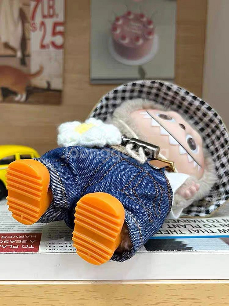 핸드메이드 라부부 스프링 봄 옷 멜빵 모자 플라워 세트--2